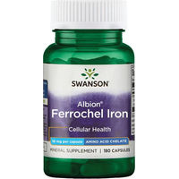 Produktbild von Swanson Health Products Ferrochel Eisen Bisglycinat Albion Chelatisiert 180 Kapseln