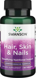 Swanson Health Products Haare Haut und Nägel mit Kieselerde 60 Tabletten – Bild 1 von 1