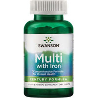 Produktbild von Swanson Health Products Just One Multi mit Eisen 130 Tabletten