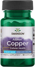 Swanson Health Products Kupfer Albion Chelat 2 mg 60 Kapseln – Bild 1 von 2