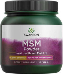 Swanson Health Products MSM-Pulver mit Schwefel unflavored 454 g – Bild 1 von 1