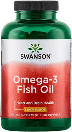 Swanson Health Products Omega-3-Fischöl Zitronengeschmack 150 Kapseln – Bild 1 von 2
