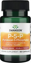 Swanson Health Products P-5-P Pyridoxal-5-Phosphat Vitamin B6 40 mg 60 Kapseln – Bild 1 von 2