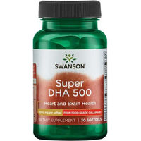 Produktbild von Swanson Health Products Super DHA 500 aus Calamari Weichkapseln für Schwangere und Stillende 30 Stück