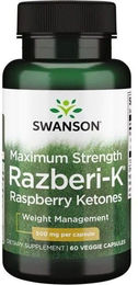 Swanson Himbeerketone 500 mg Kapseln vegan – Bild 1 von 1