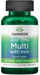 Swanson Just One Multi Multivitamin mit Eisen Tabletten 130 Stück – Bild 1 von 1