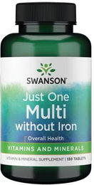 Swanson Just One Multi Multivitamin Tabletten ohne Eisen 130 Stück – Bild 1 von 2