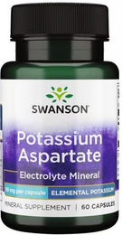 SWANSON Kalium-Aspartat 99 mg Kapseln für Sportler 60 Stück – Bild 1 von 2