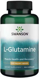 Swanson L-Glutamin 500 mg Kapseln 100 Stück – Bild 1 von 2