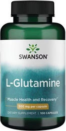 Swanson L-Glutamin 500 mg Kapseln – Bild 1 von 2