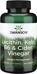 Swanson Lecithin, Kelp, B6 und Apfelessig Tabletten für Sportler 240 Stück – Bild 1 von 2