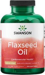 Swanson Leinsamenöl 1000 mg Kapseln 200 Stück – Bild 1 von 2