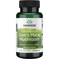 Produktbild von Swanson Löwenmähnenpilz 500 mg Kapseln 60 Stück