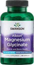 Swanson Magnesiumglycinat Albion Chelatisiert 133 mg 90 Kapseln – Bild 1 von 2