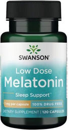 Swanson Melatonin 1 mg Kapseln 120 Stück – Bild 1 von 2