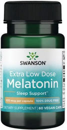 Swanson Melatonin 500 mcg vegetarische Kapseln 60 Stück – Bild 1 von 2
