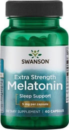 Swanson Melatonin Extra Stärke 5 mg 60 Kapseln – Bild 1 von 2