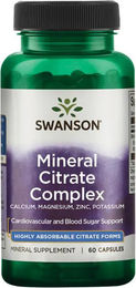 Swanson MultiMineral Citrat Mineralstoff-Komplex mit Calcium, Magnesium, Zink und Kalium 60 Kapseln – Bild 1 von 2