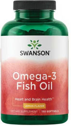 SWANSON Omega-3 Fischöl Zitronengeschmack Kapseln 150 Stück – Bild 1 von 2