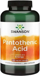 Swanson Pantothensäure 500 mg 250 Kapseln – Bild 1 von 2
