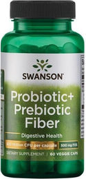 Swanson Probiotika und präbiotische Ballaststoffe mit 500 Mio. KBE und 500 mg FOS vegetarische Kapseln – Bild 1 von 1