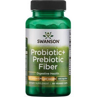 Produktbild von Swanson Probiotika und präbiotische Ballaststoffe mit 500 Mio. KBE und 500 mg FOS vegetarische Kapseln