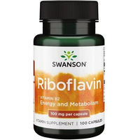 Produktbild von SWANSON Riboflavin Vitamin B2 100 mg Kapseln für Senioren und Sportler