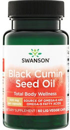 Swanson Schwarzkümmelöl 500 mg Kapseln vegan 60 Stück – Bild 1 von 2