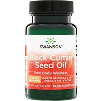 Produktbild von Swanson Schwarzkümmelöl 500 mg Kapseln vegan 60 Stück