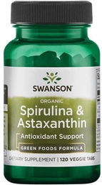Swanson Spirulina und Astaxanthin Bio Tabletten vegetarisch 120 Stück – Bild 1 von 1