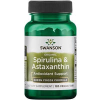 Produktbild von Swanson Spirulina und Astaxanthin Bio Tabletten vegetarisch 120 Stück