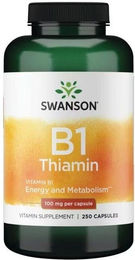 SWANSON Vitamin B1 Thiamin 100 mg Kapseln 250 Stück – Bild 1 von 2