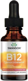 Swanson Vitamin B12 Cyanocobalamin 1000 mcg Flüssigkeit Erdbeere – Bild 1 von 2