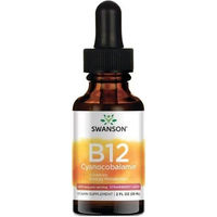 Produktbild von Swanson Vitamin B12 Cyanocobalamin 1000 mcg Flüssigkeit Erdbeere