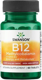 Swanson Vitamin B12 Methylcobalamin 5000 mcg Kapseln 60 Stück – Bild 1 von 2