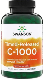 Swanson Vitamin C 1000 mg mit Hagebutte Zeitverzögerte Tabletten 250 Stück – Bild 1 von 2