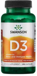 Swanson Vitamin D3 1000 IE Kapseln 250 Stück – Bild 1 von 1