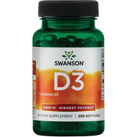 Produktbild von Swanson Vitamin D3 5000 IU glutenfreie Kapseln 250 Stück