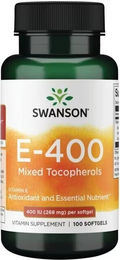 Swanson Vitamin E 400 IU Gemischte Tocopherole Weichkapseln 100 Stück – Bild 1 von 1