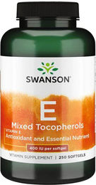Swanson Vitamin E 400 IU Gemischte Tocopherole Weichkapseln 250 Stück – Bild 1 von 2