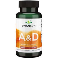 Produktbild von Swanson Vitamin-Kombination mit Vitamin A 1500 mcg und Vitamin D 10 mcg 250 Weichkapseln