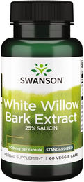 Swanson White Willow Bark Extract Silber-Weidenrinden-Extrakt vegane Kapseln vegetarisch – Bild 1 von 1