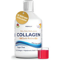 Produktbild von Swedish Nutra Collagen Gold Retinol Flüssig zuckerfrei und glutenfrei mit Typ I Kollagen aus Fisch