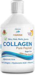 Swedish Nutra Marine Collagen Fischkollagen Typ I und III 5000 mg mit Hyaluronsäure und Vitamin C Flüssig 300 ml – Bild 1 von 2