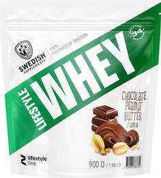 Swedish Supplements Lifestyle Whey Protein Konzentrat Schokolade Erdnuss Pulver laktosehaltig – Bild 1 von 1