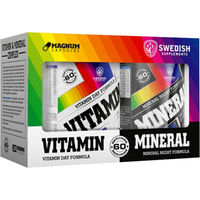 Produktbild von Swedish Supplements Vitamin Day Formula und Mineral Night Formula Complex Kapseln für Erwachsene