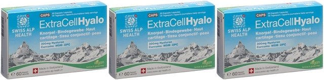 Swiss Alp Health ExtraCellHyalo Beauty-Kollagen-Kombi Kapseln vegan laktosefrei glutenfrei 60 Stück – Bild 1 von 1