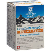 Produktbild von Swiss Alp Health ExtraCellMatrrix C-II CURMA PLUS mit Typ II Kollagen und Kräuter-Komplex Tabletten 120 Stück