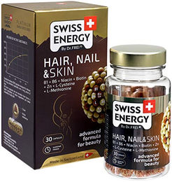 Swiss Energy by Dr. Frei Biotin-Komplex für Haar, Nagel und Haut mit Vitamin B6, B1, Niacin, Zink, L-Cystein und L-Methionin 60 Kapseln – Bild 1 von 4