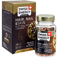 Produktbild von Swiss Energy by Dr. Frei Biotin-Komplex für Haar, Nagel und Haut mit Vitamin B6, B1, Niacin, Zink, L-Cystein und L-Methionin 60 Kapseln